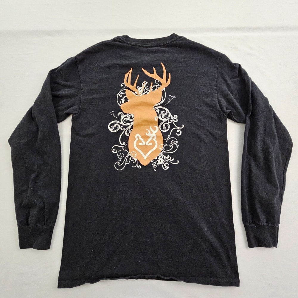Browning Dear Heart Black Short Sleeve Cotton T-Shirt‎ Adult S